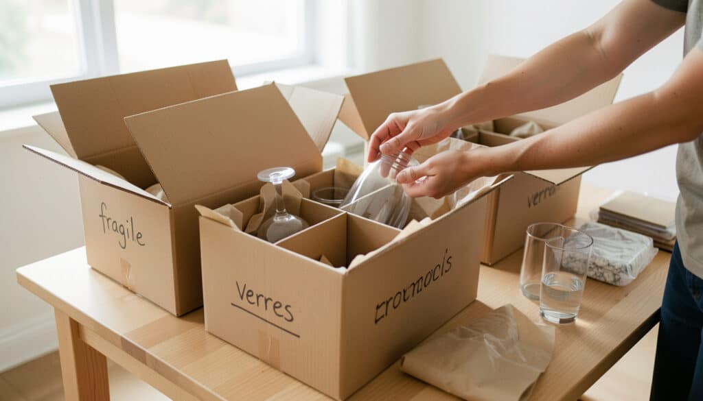 Cartons pour verres de déménagement : bien choisir