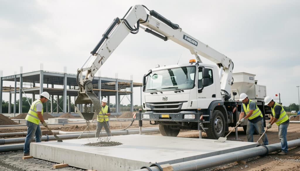 Camion-pompe à béton : fonctionnement, portée et coût